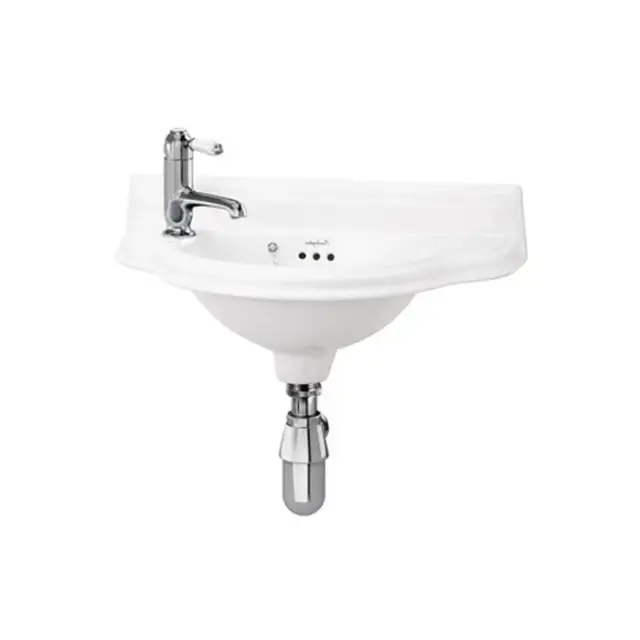 Burlington Cloakroom Раковина подвесная 51х26 см, перелив, 1 отв. под смеситель, цвет: белый глянец P13L