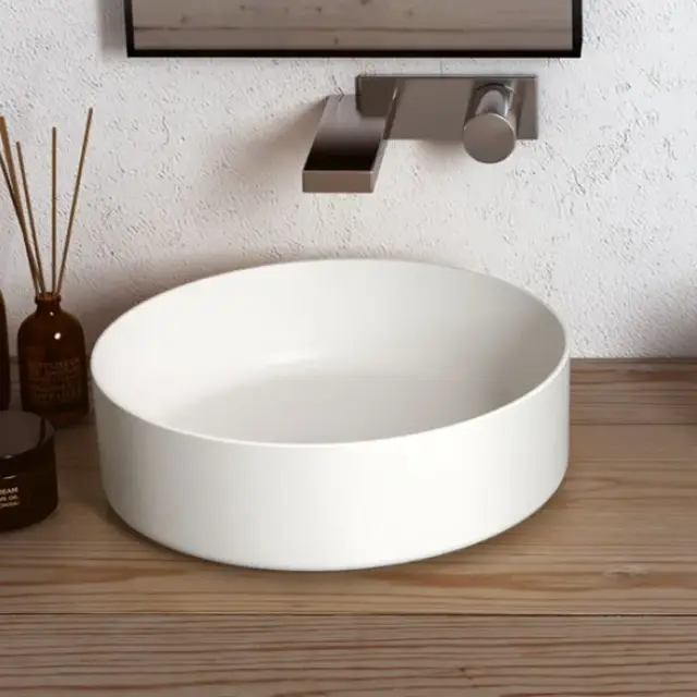 Cielo Shui Comfort Раковина накладная 45xh13 см, 1 отв, круглая, цвет: белый глянец SHCOLATF