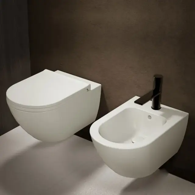 Cielo Enjoy 48 Биде подвесное 35х48хh26,5 см, с 1 отв., с креплениями, цвет: глянцевый белый EJBSR