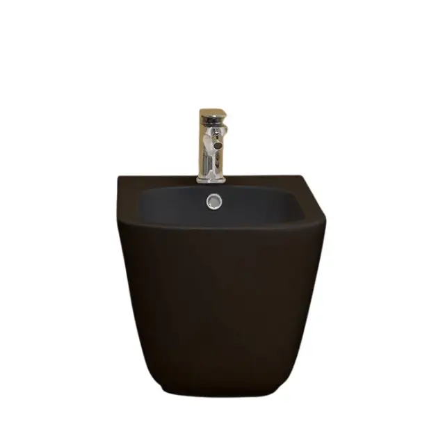 Kerasan Tribeca Биде подвесное 54x35 см, с 1 отвер. под смес., креп. и переливом, цвет: Nero matt 512531