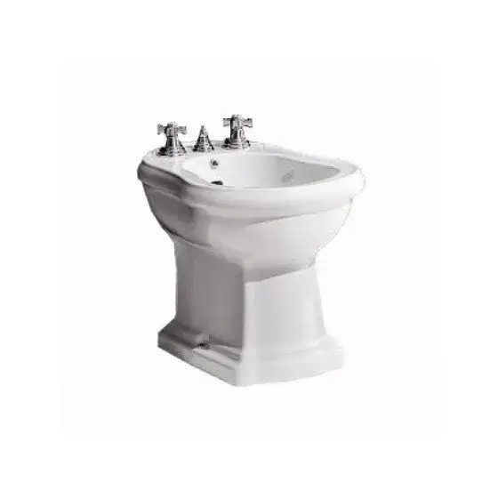 Kerasan Retro Биде напольное 60x38,5 см, с 3 отверстиями под смеситель и переливом, цвет: Bianco 102001*3