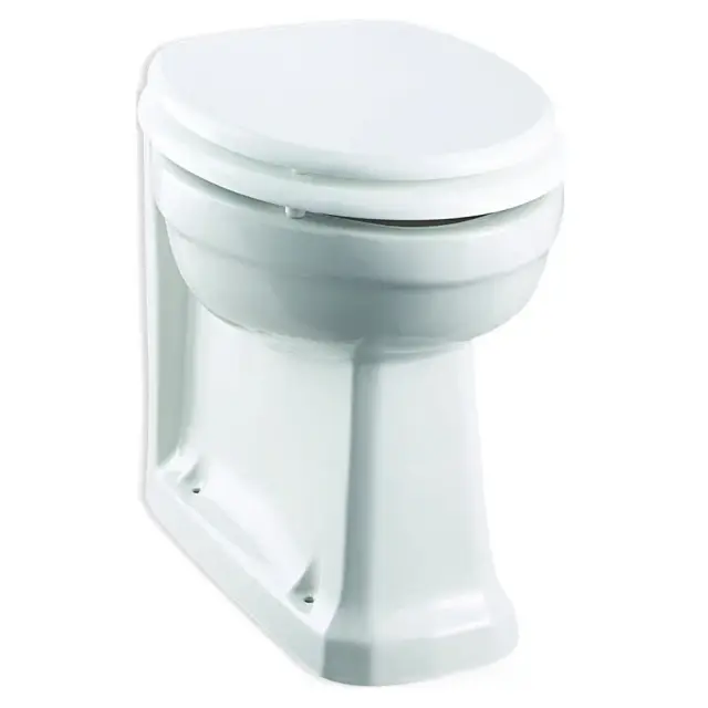 Burlington Classic Чаша для приставного унитаза, воронка-водоворот 36,5х48 см, цвет: белый глянцевый P14