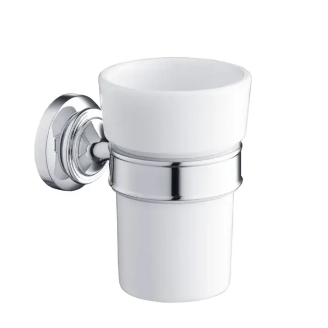 Burlington Savoy Подстаканник, одинарный из керамики, подвесной, цвет: хром глянцевый RA50