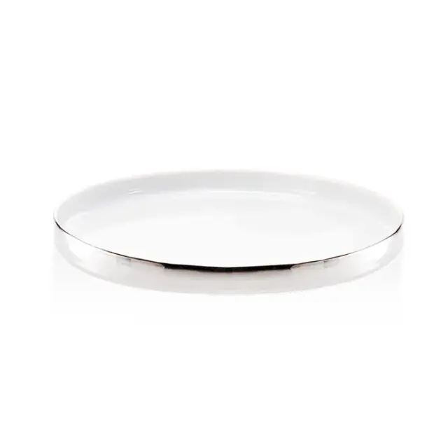 Decor Walther Bone Tab M Поднос 20 см, фарфор, цвет белый платиновый 0849500