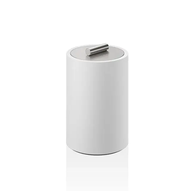 Decor Walther Stone DMD L Баночка универсальная 16x10 см, с крышкой цвет белый сталь матовая 0971455