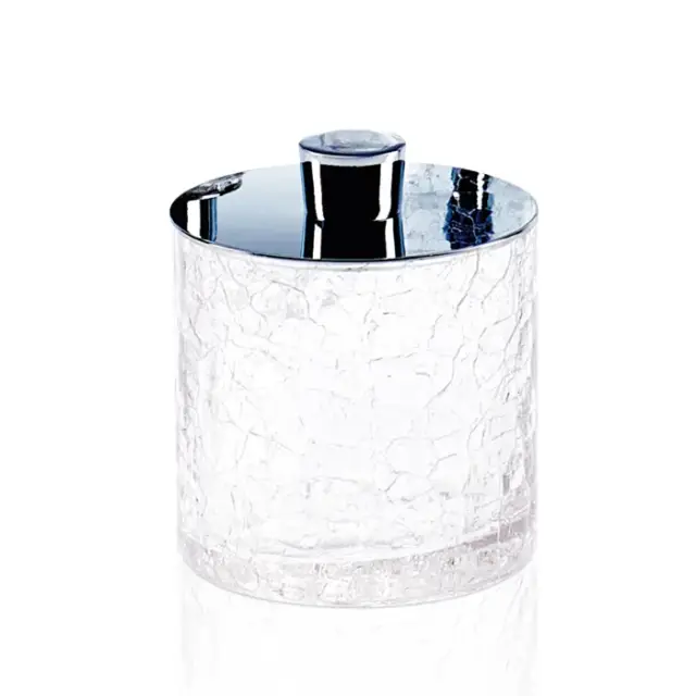 Decor Walther Crack DMD Баночка универсальная 9x11 см, французское стекло Craquele цвет хром 0933200