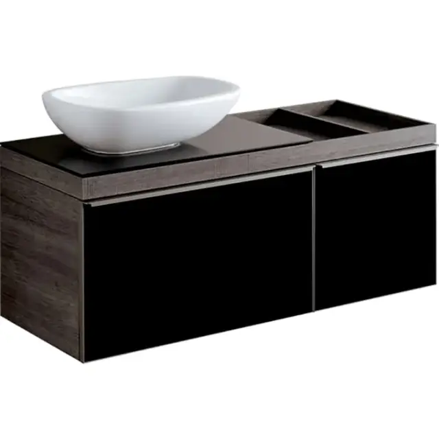 Geberit Citterio Тумба 118,4х54,3х50,4 см, с ящ./полкой, DX, цвет: черн./темн. дуб/мел. 500.564.JJ.1