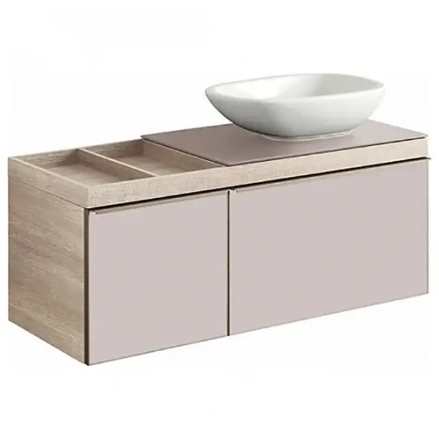 Geberit Citterio Тумба 118,4х54,3х50,4 см, с ящ./полкой, SX, цвет: беж./светл. дуб/мел. 500.565.JI.1