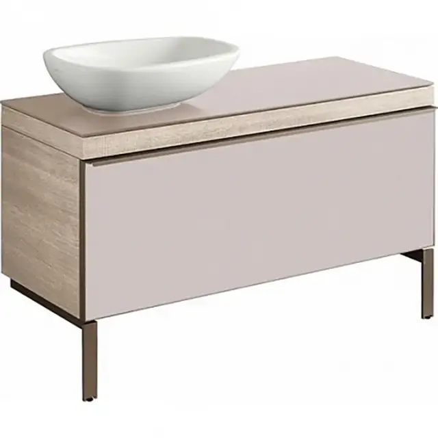 Geberit Citterio Тумба 118,4х54,3х50,4 см, с выдвижным ящ., цвет: беж./светл. дуб/мел. 500.561.JI.1