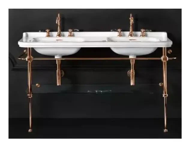 Kerasan Waldorf Консоль 150x55 см, под раковину на 150 см, со стеклянной полкой, цвет: Bronzo 9195K3br