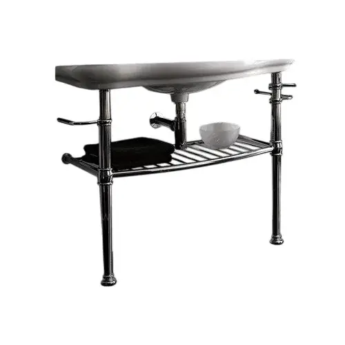 Kerasan Retro Консоль 100x54 см, под раковину на 100 см, с полкой, цвет: Cromo 730090