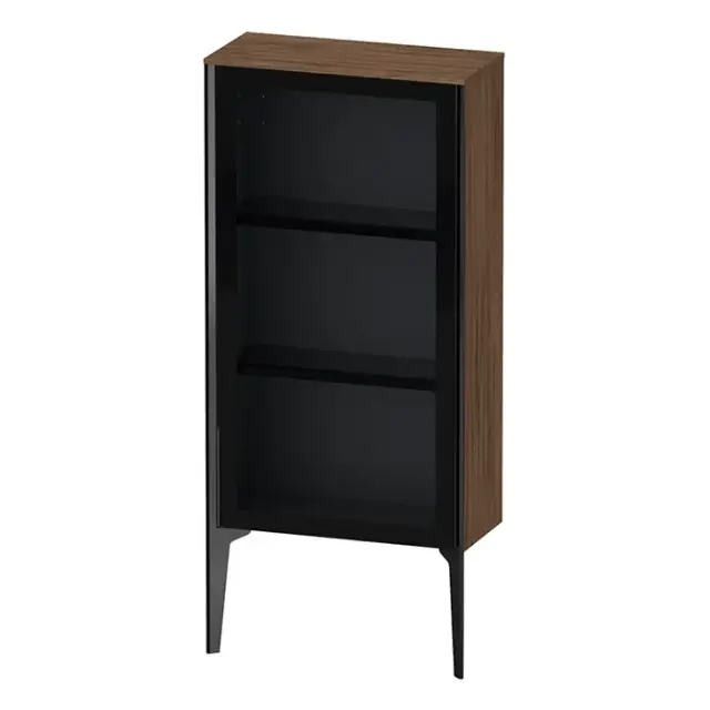 Duravit XViu Шкаф подвесной 89x50xh24 cм, со стеклянной дверью, цвет черный матовый XV1361RB221