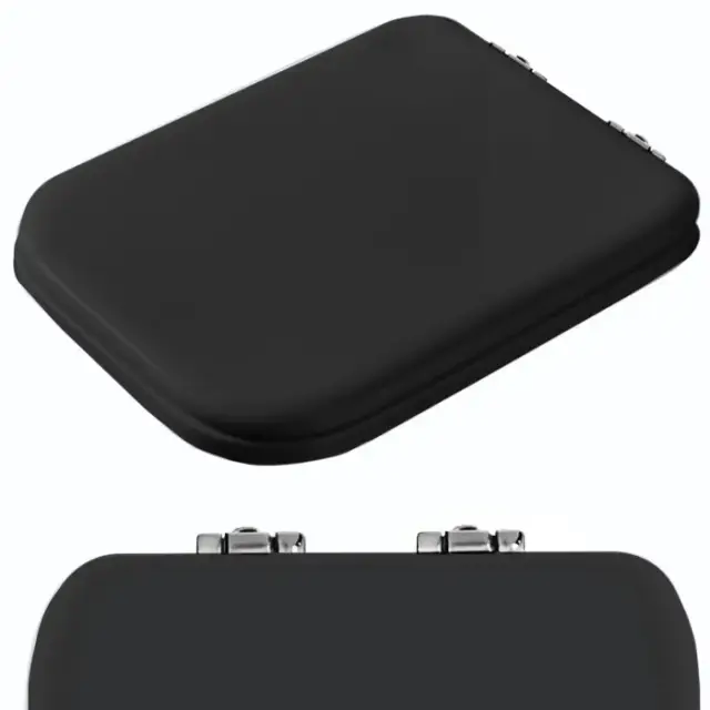 Kerasan Waldorf Крышка-сиденье для унитаза, с микролифтом, крепление хром, цвет: Nero lucido 418804