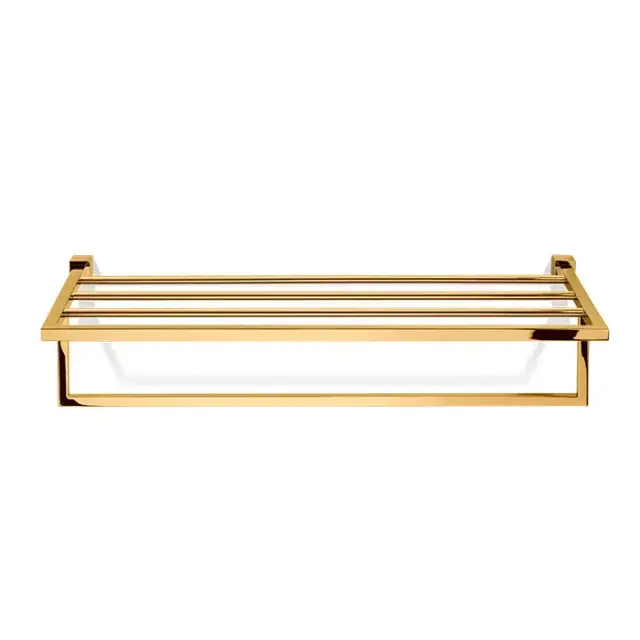 Decor Walther Corner KHT Полка для полотенец с полотенцедерж. 60x30,5 см, цвет: золото 0561320
