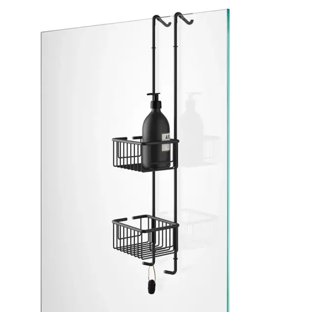 Decor Walther Universal DW HGK2 Полка-корзина 15x12xh70 см, 2-ярусная, цвет: черный мат. 0705060