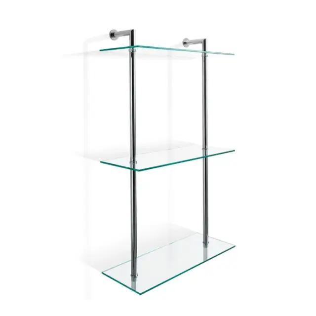 Decor Walther Universal DW 016 Полка 40x16x65 см, 3 стеклянных яруса, цвет: хром 0701500
