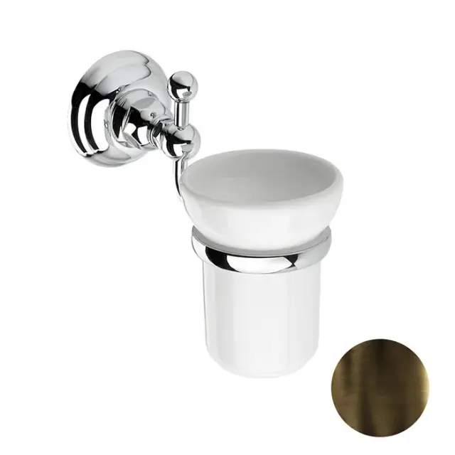 Nicolazzi Classica Стакан для зубных щеток подвесной, керамический, цвет: темная бронза 1488DB