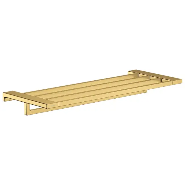 Hansgrohe AddStoris Полка для полотенец с держателем подвесная 58,8x24,8 см, цвеет: золото 41751990