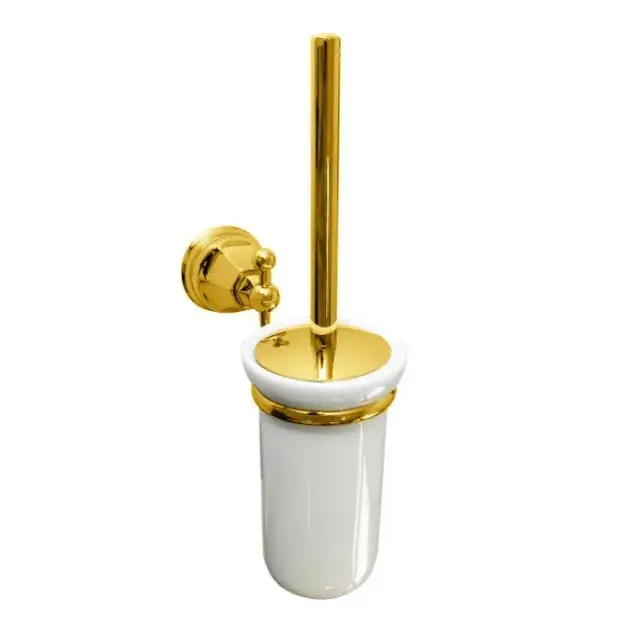 Nicolazzi Teide Ершик для унитаза подвесной, цвет золото 1490GO05