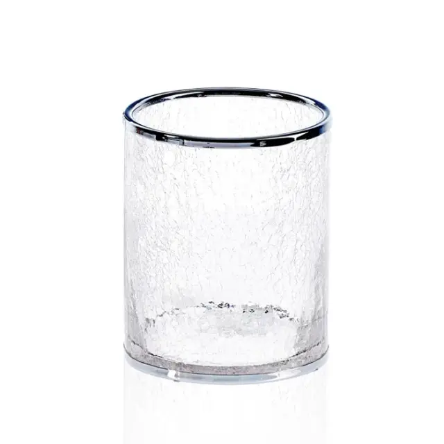 Decor Walther Crack AB Корзина для мусора 18,5x23 см французское стекло Craquele, цвет: хром 0933300