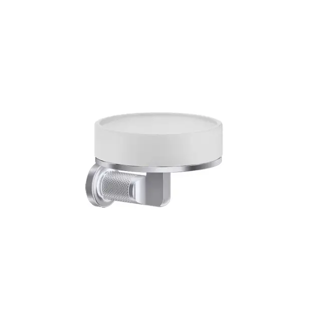Gessi Inciso Мыльница со стеклянной чашей, подвесная, цвет: finox brushed nickel 58501#149