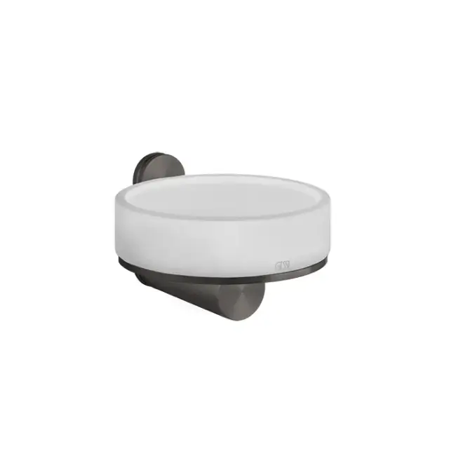 Gessi 316 Accessories Мыльница со стеклянной чашей, подвесная, цвет: brushed black metal pvd 54701#707