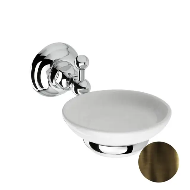 Nicolazzi Accessori Мыльница с керамической чаши, подвесная, цвет: темная бронза 1487DB