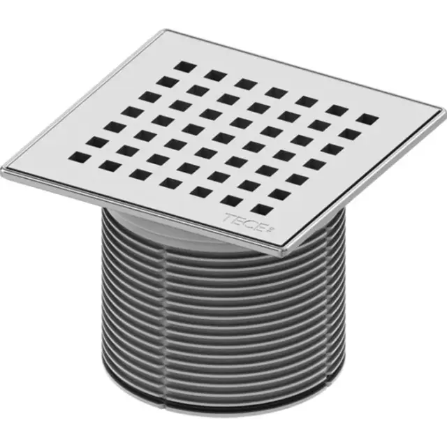 Tece Drainpoint S Декоративная решетка quadratum для трапа 15х15 см, цвет: нерж. сталь глянцевая 3660008