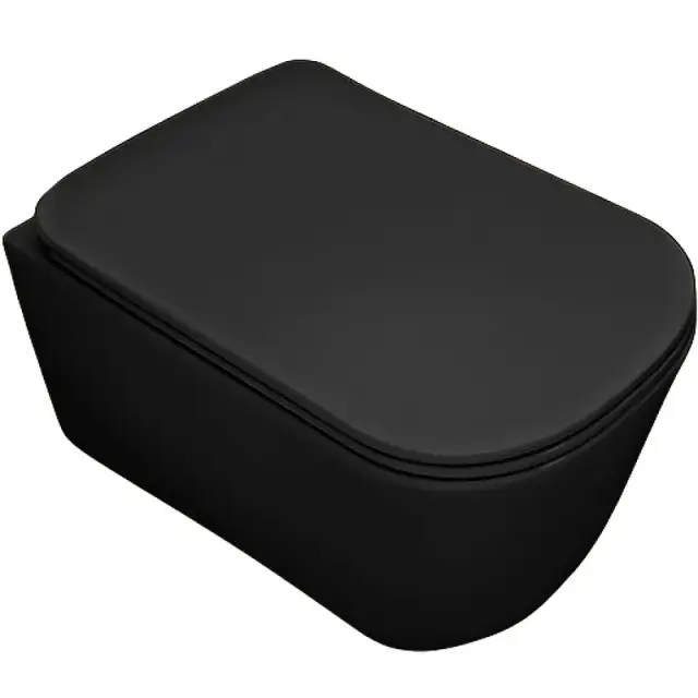 Kerasan Tribeca Унитаз подвесной 54x35 см безободковый, с креплением, без сидения, цвет: Nero matt 511431