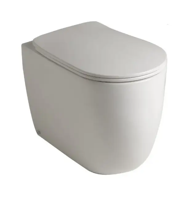 Kerasan Nolita Унитаз приставной 55x35 см безободковый, с креплением, без сиденья, цвет: Bianco matt 531830