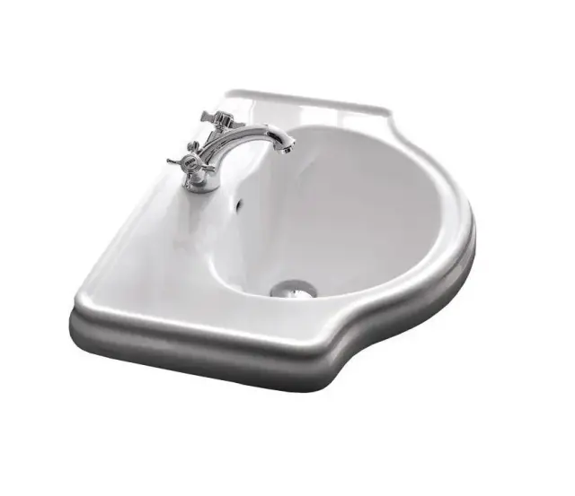 Kerasan Retro Раковина подвесная 62x45,5 см, с 1 отверстием под смеситель и переливом, цвет: Bianco 103001*1