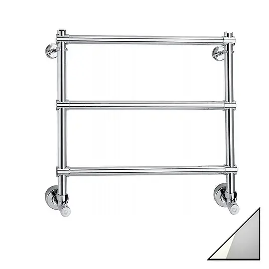 Margaroli Sole 440 Полотенцесушитель водяной для ГВС 53,5х52h (int 47) нижнее, цвет: white/chrome 4404703WCN