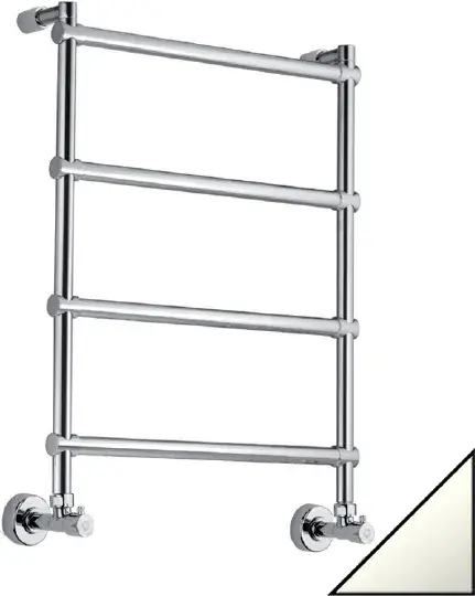 Margaroli Sole 442 Полотенцесушитель водяной для ГВС 53,5х71h (47) нижнее, крепление F, цвет: white 4424704WHN