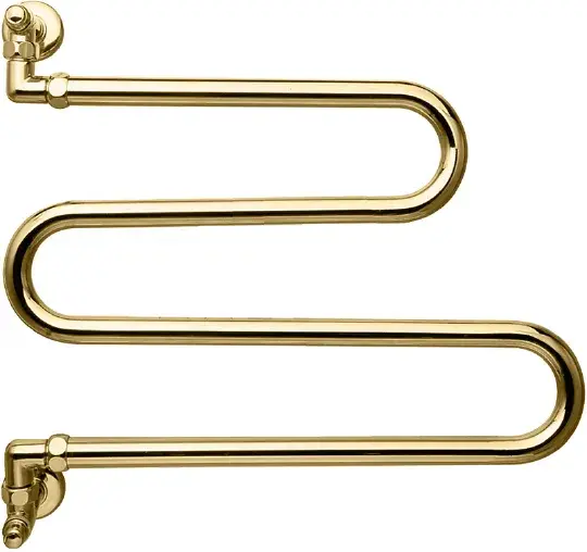 Margaroli Vento 406 Полотенцесушитель водяной для ГВС 50х50h (int 43), вертикальное, цвет: gold 406GO