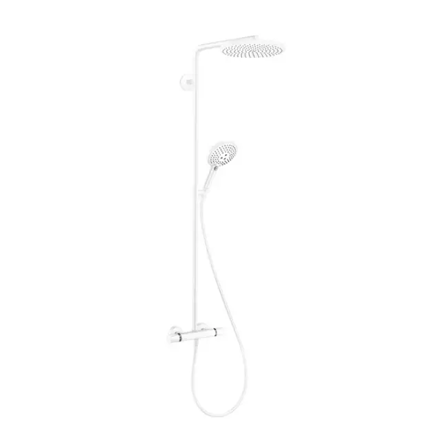 Hansgrohe Raindance Select S Душевая стойка: термостат, верхний душ 24 см, цвет: матовый белый 27633700