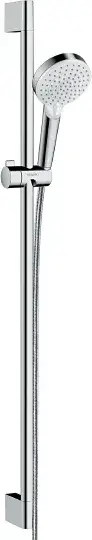 Hansgrohe Crometta Душевой гарнитур: лейка 2 режима, штанга 96 см, шланг 160 см, цвет: белый/хром 26536400