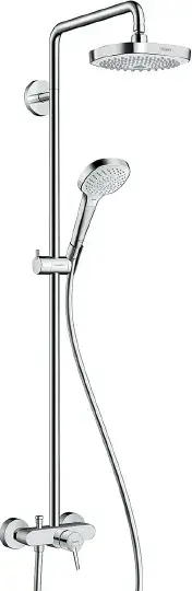 Hansgrohe Croma Select E Душевая стойка: смеситель,верхний душ 19x19 см,ручной душ, цвет: хром/белый 27258400