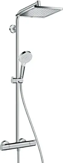 Hansgrohe Crometta E Душевая стойка: термостат, верхний душ 24x24 см, ручной душ, цвет: хром 27271000