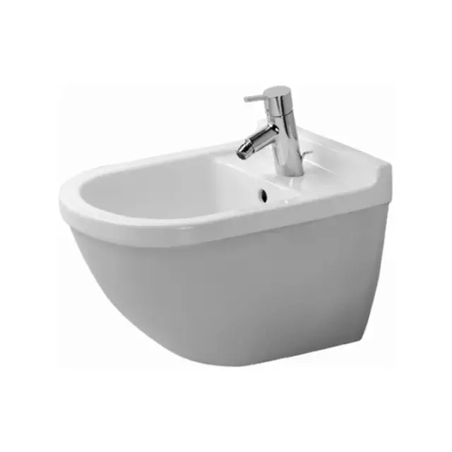 Duravit Starck 3 Биде подвесное 36х54 cм с 1 отвер. под смеситель и креплением Durafix, цвет:белый 2280150000