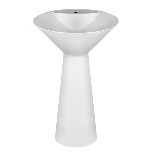 Gessi Cono Раковина напольная Cristalplant d54,6xh90 cм, без перелива, цвет матовый белый 45907#521