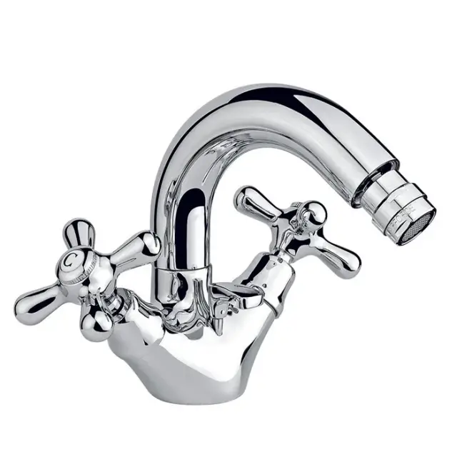 Nicolazzi Nuova Brenta Смеситель для биде с 2мя ручками, поворотный излив 13,2 см, цвет хром 2537CR