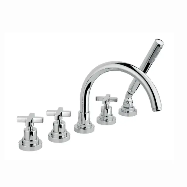 Nicolazzi Monte Croce Смеситель на борт ванны с 2-мя ручками, на 5 отв., цвет: хром 2214CR27