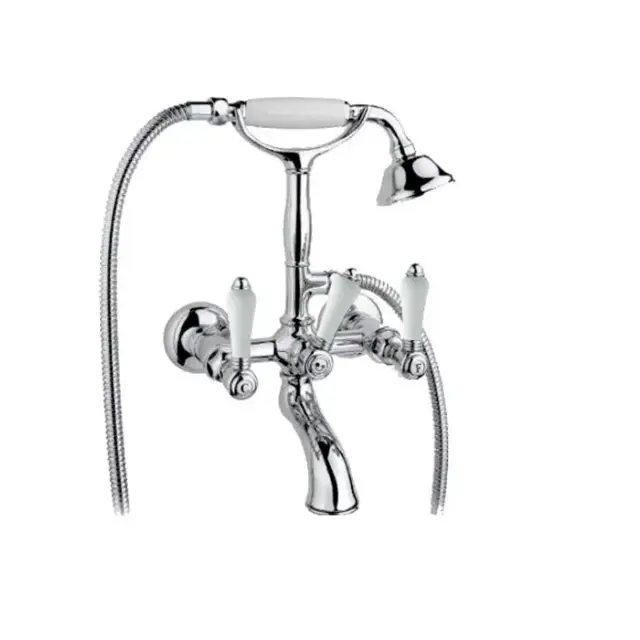 Nicolazzi Petit Mont Blanc Смеситель для ванны с душем duplex настенный на 2 отв, цвет хром 1402CR78