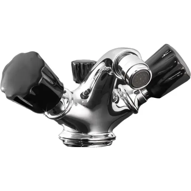 Devon&Devon Black Morris Смеситель для биде на 1 отв., ручки черные, цвет: хром DDMRBL320CR