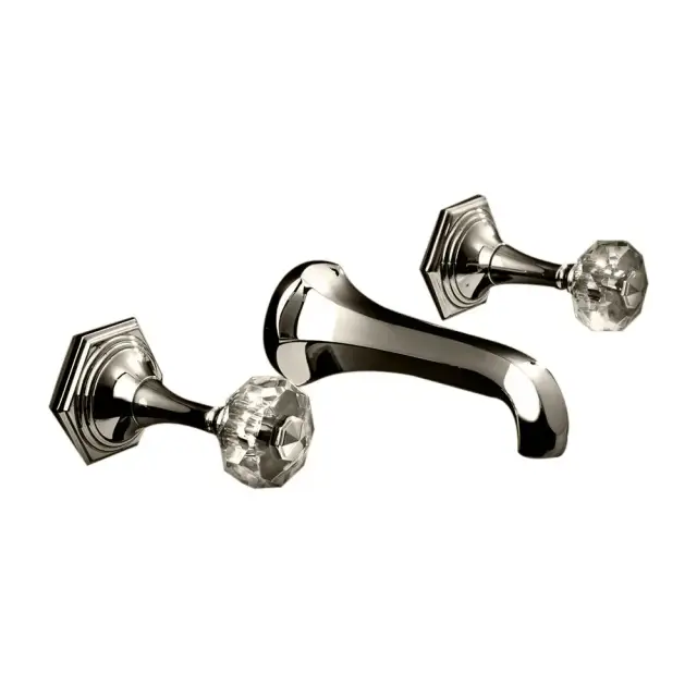 Devon&Devon Excelsior Gemstone Смеситель для раковины на 3 отв., цвет: блестящий никель EXC-GM133MNK