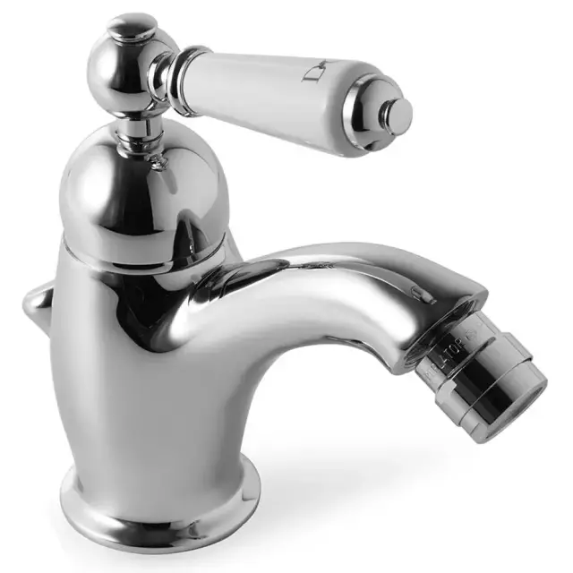 Devon&Devon Dandy Смеситель для биде на 1 отв., ручка белая, цвет: хром MARF57CR