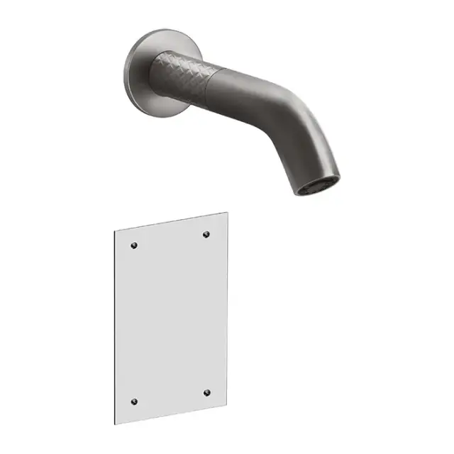 Gessi 316 Intreccio Смеситель для раковины настенный, излив 20 cм, цвет: Steel Brushed 54115#239