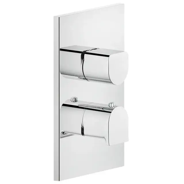 Gessi Rilievo Термостат для душа встраиваемый, запорный вентиль, внешняя часть, цвет: chrome 59132#031