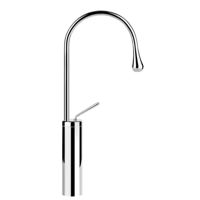 Gessi Goccia Смеситель для раковины на 1 отверстие, излив 17,4 cм, R=90, цвет хром 33809#031