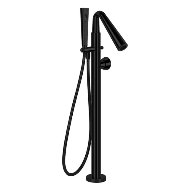 Gessi Cono Смеситель для ванны напольный, с ручн. душем, внешняя часть, цвет: matte black 45028#299